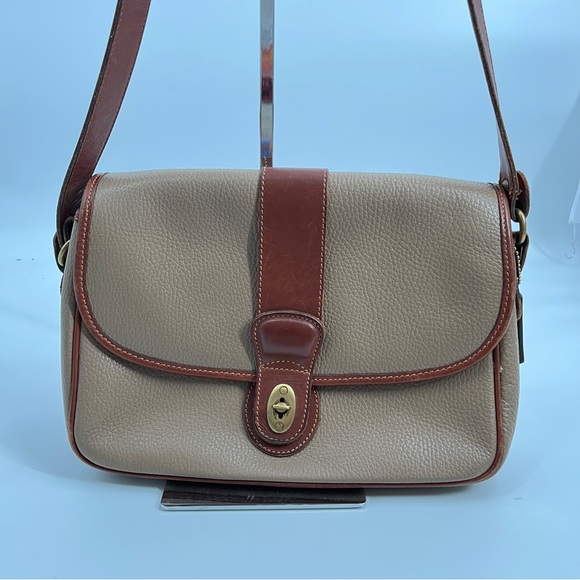 Coach VTG (80’s?) Leather Trimmed Brown Shoulder Bag - Picture 2 of 16